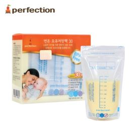 [PERFECTION] Original Breast Milk Storage Bags, 200ml, 30 pcs (Temperature Indicator) _ Breast-Feeding, Feeding Bottle _ Made in KOREA